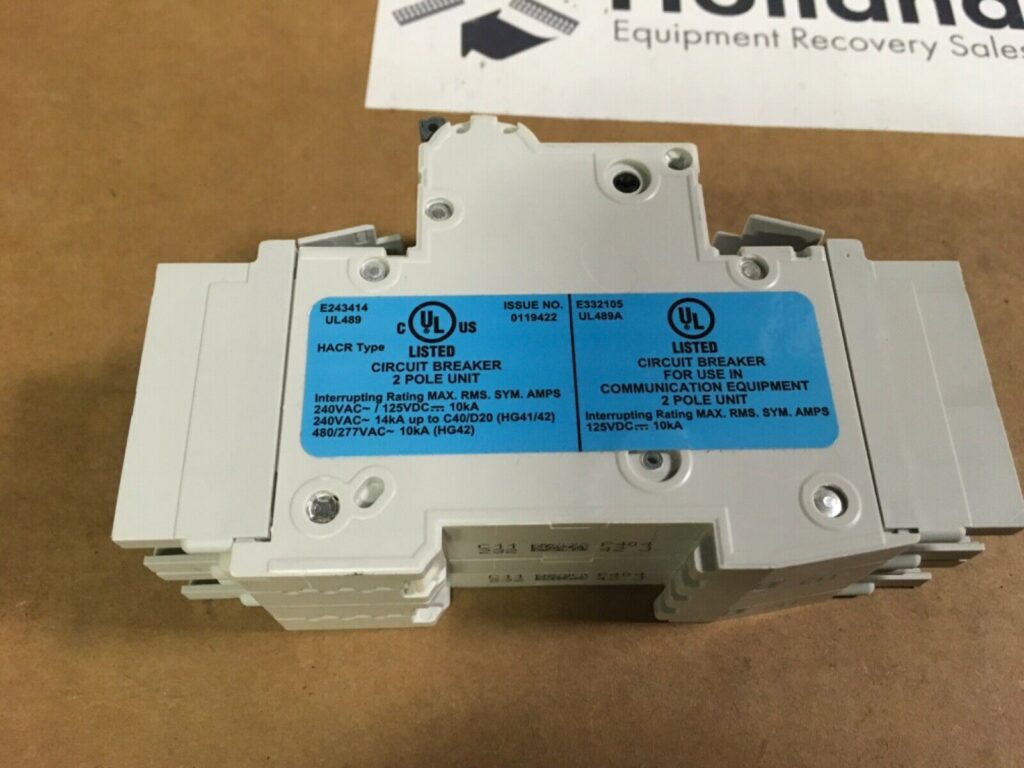 Siemens circuit breaker, 5SJ4211-7HG42, 10ka, 2pole, 5A, KP-393 - Image 2