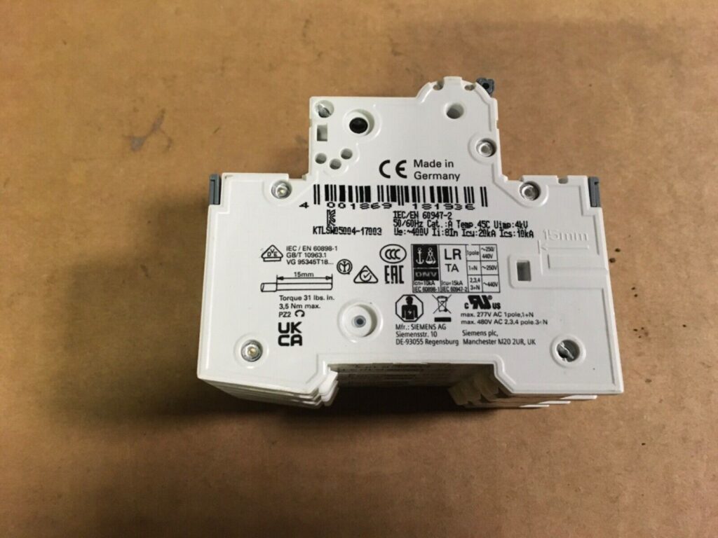 Siemens circuit breaker, 5SY4310-7, 3 pole, KP-395 - Image 2