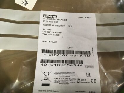 Siemens accessory cabling kit, industrial Ethernet, 6XV1871-5TN10, NOS, KP-378 - Image 2