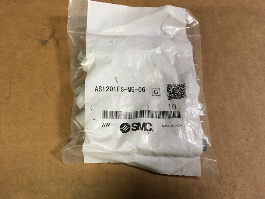 SMC flow controller, AS1201FS-M5-06, pack of 10, NOS, KP-410