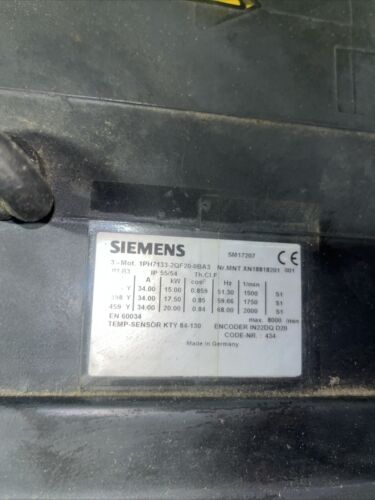 Siemens Motor, #1PH7133-2QF20-0BA3, #XN18818201, Freight - Image 2