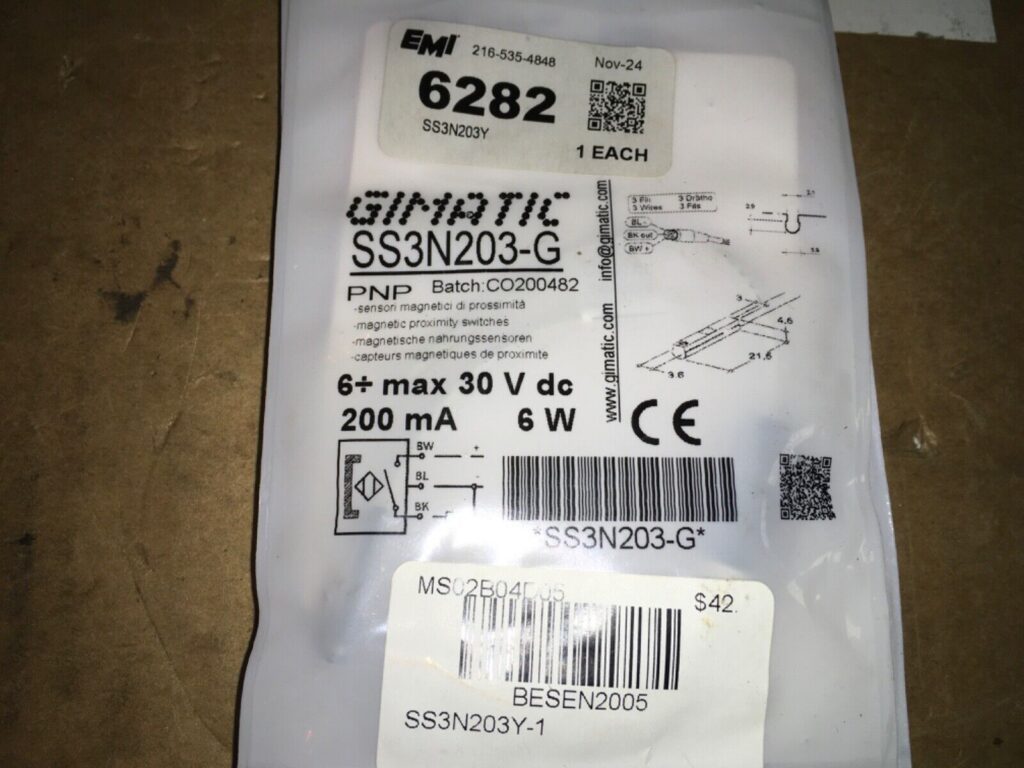 Gimatic, sensor, SS3N203-G, NOS, LG-622
