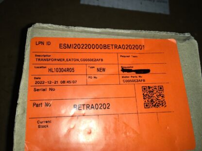 Eaton transformer, C0050E2AFB, NOS, LG-736