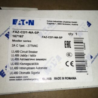 Eaton circuit breaker, FAZ-C2/1-NA-SP, 167167, 2A C 1pol.-277vac, KP-651