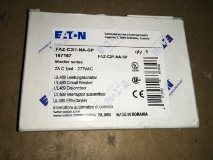 Eaton circuit breaker, FAZ-C2/1-NA-SP, 167167, 2A C 1pol.-277vac, KP-651 - Image 2