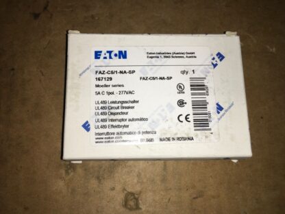 Eaton mini circuit breaker, FAZ-C5/1-NA-SP, 5A C 1pol, 277vac, KP-680