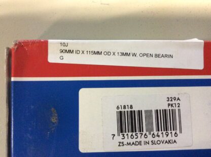 SKF Bearing, #61818 ,Free shipping to lower 48, New other in box! - Image 3