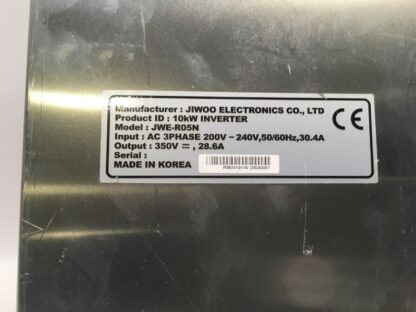 JIWOO Electronics Inverter, 10kW, JWE-R05N, LG-1701 - Image 2