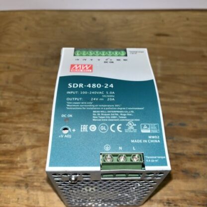 Mean Well Power Supply #SDR-480-24, Same Day Shipping, LG-1810 - Image 2