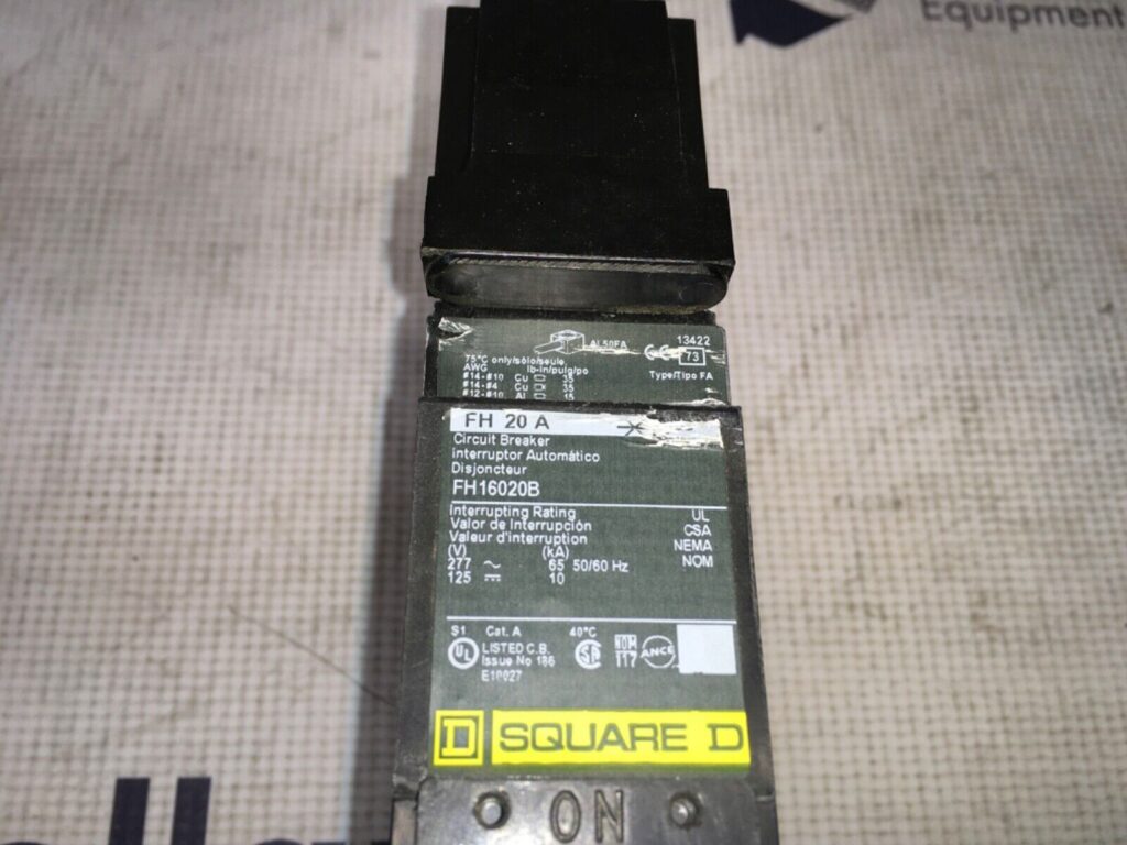 Square-D Circuit Breaker, #FH16020B, I-Line style, 20amp, DR-3009 - Image 2
