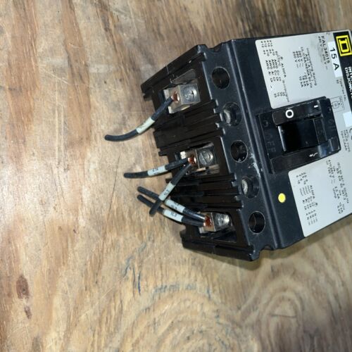 Square-D circuit breaker, 15amp, #FAL35015, 480V~250V, DR-1372 - Image 2