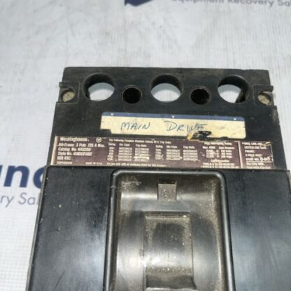 Westinghouse Breaker #KA322F, 225amp, 600vac, 3 Pole, HEHI-2383 - Image 2