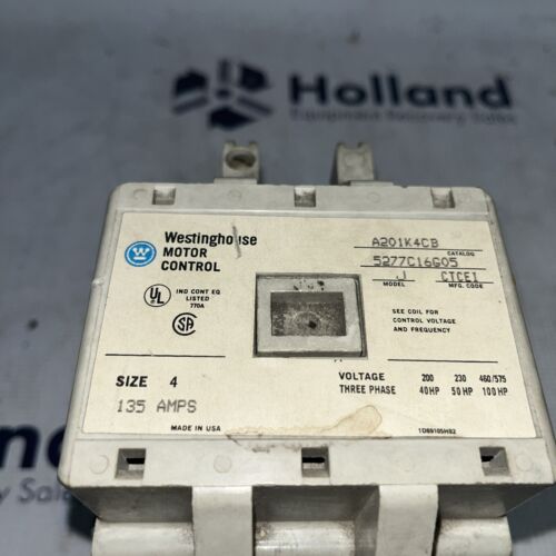 Westinghouse Starter, #A2021K4CB, #5277C16G05, Size-4, 135amp, HEHI-2385 - Image 2