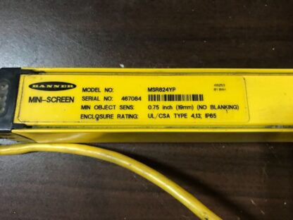 BANNER MINI SCREEN LIGHT CURTAIN, #MSR824YP, PS-416 - Image 2