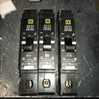 Lot of 3-Square d Breaker, #EDB14020, HEHI-265