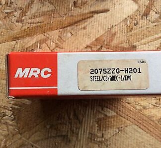 MRC  Bearings, Cat #207-SZZG/H501, comes w/30day warranty, free shipping