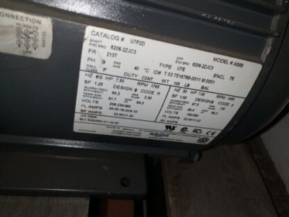 NIDEC MOTOR, #U7P2D, #AS68, 7.5hp, 213T-FR, Freight Shipping - Image 2