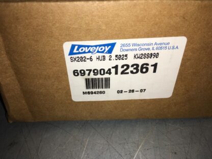 LoveJoy SX202-6 HUB 2.5025, KW2SS090, ADI-1070