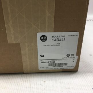 Allen Bradley 200A protective cover, 1494U, 1494U-PC200, KP-897