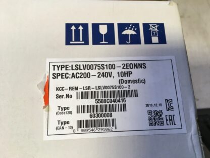 LS inverter, LSLV00075S100-2E0NNS, AC200-240V, 10HP, NOS, LG-2448 - Image 2