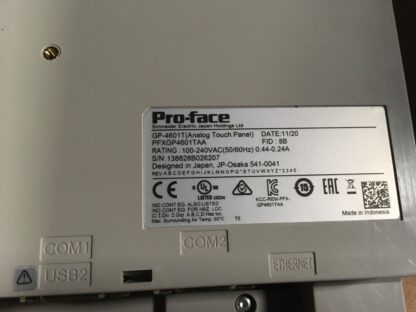 Pro-Face screen, GP-4601T, Analog touch panel, PFXGP4601TAA, LG-306-1 - Image 2