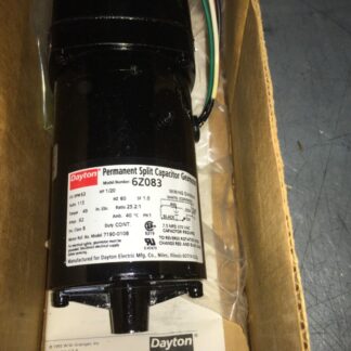 Dayton Permanent Split Capacitor Gearmotor, 6Z083, 1/20hp, 63rpm, ADI-1105