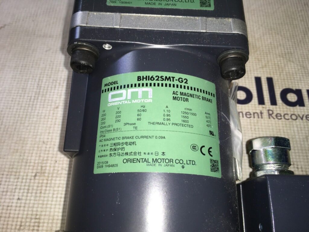 Oriental AC magnetic brake motor, BHI62SMT-G2, BH6G2-25RH, NOS, LG-2321 - Image 2