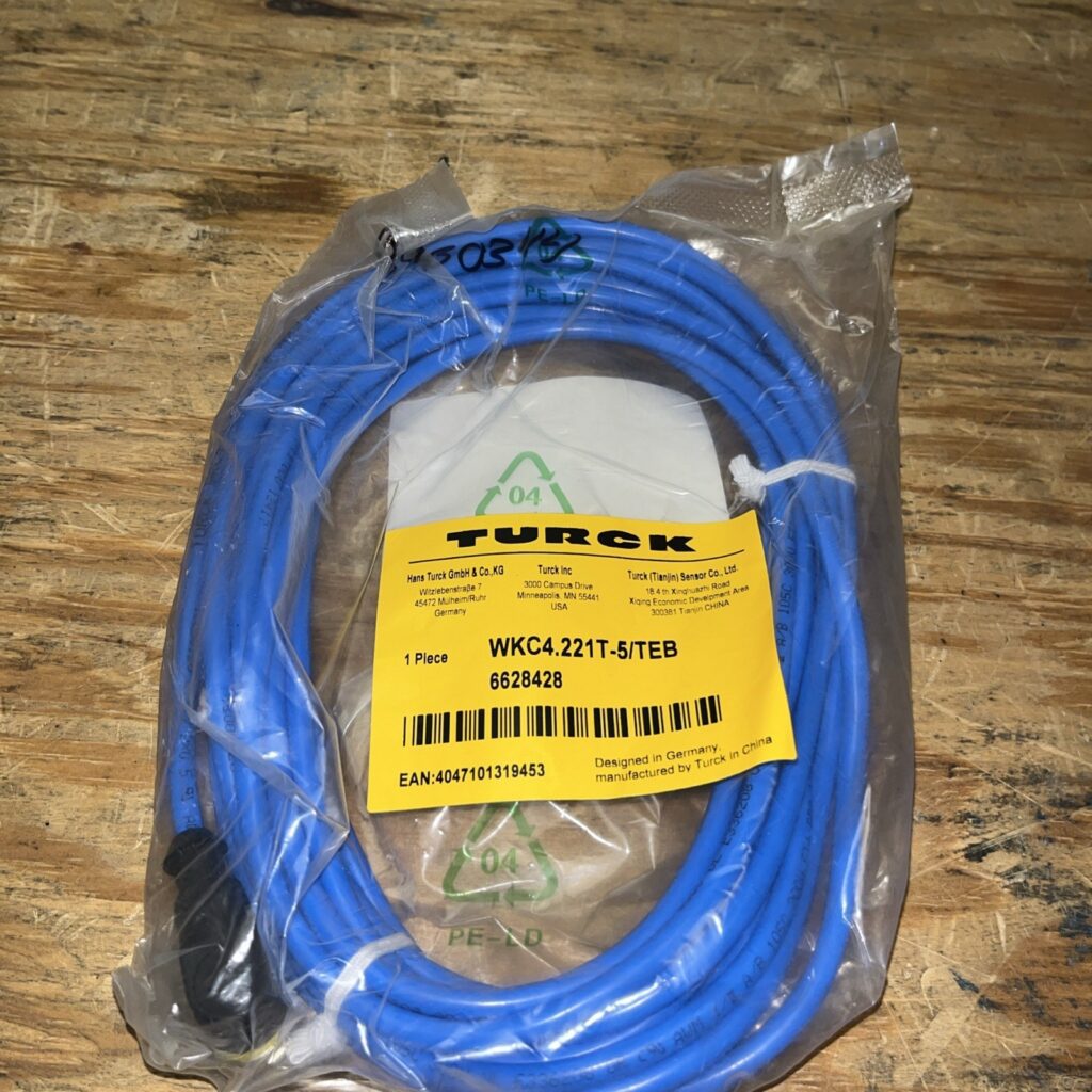 TURCK Cable, #WKC4.221T-5/TEB, New Open Box , LG-2607