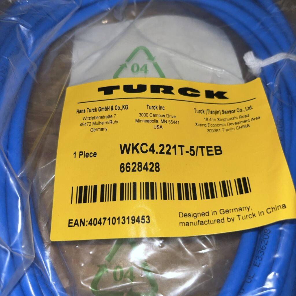 TURCK Cable, #WKC4.221T-5/TEB, New Open Box , LG-2607 - Image 2