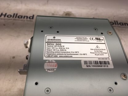 Emerson industrial automation power supply, SDU 500, 120vac input/output, RJ-18 - Image 3