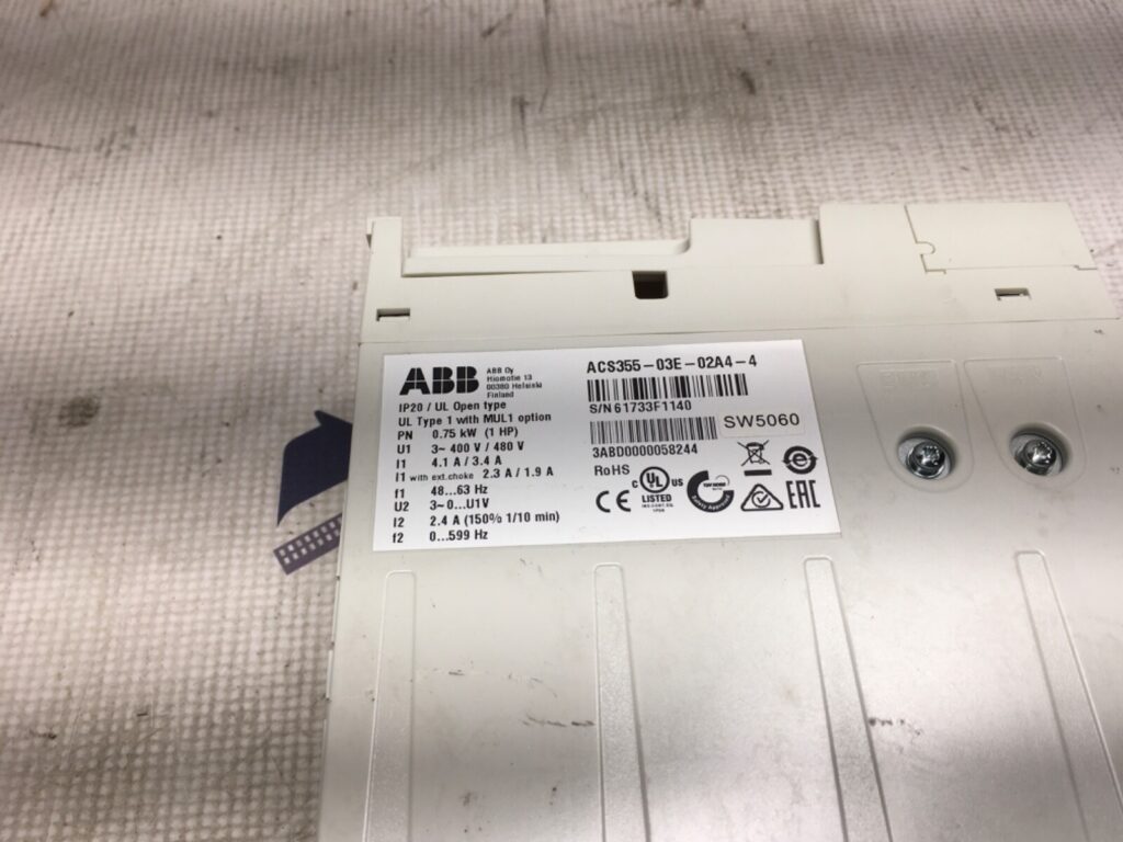 ABB 1hp drive, ACS355-03E-02A4-4, RJ-59 - Image 2