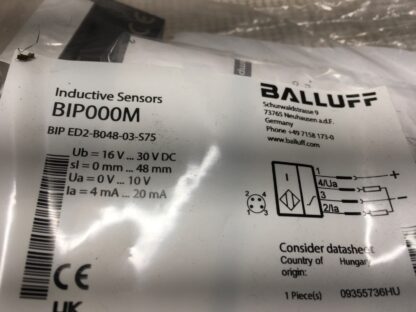 Balluff inductive sensor, BIP ED2-B048-03-S75, NOS, KP-1209 - Image 2