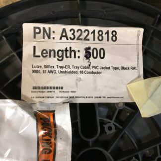 Lutze Silflex Tray-ER, black RAL 9005, unshielded, 18awg,  NOS,  KP-1228