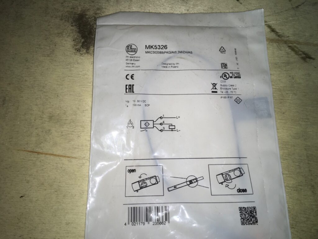 IFM Electronic MK5326, cylinder sensor, NIB, JRM-189