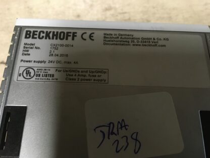 Beckhoff CX2100, power supply unit, CX2100-0014, EL9011 shelf ware, NNB, JRM-238 - Image 3