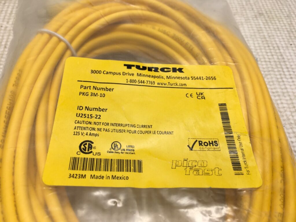 Turck cable, PKG 3M-10, U2515-22, NOS, KP-1288 - Image 2