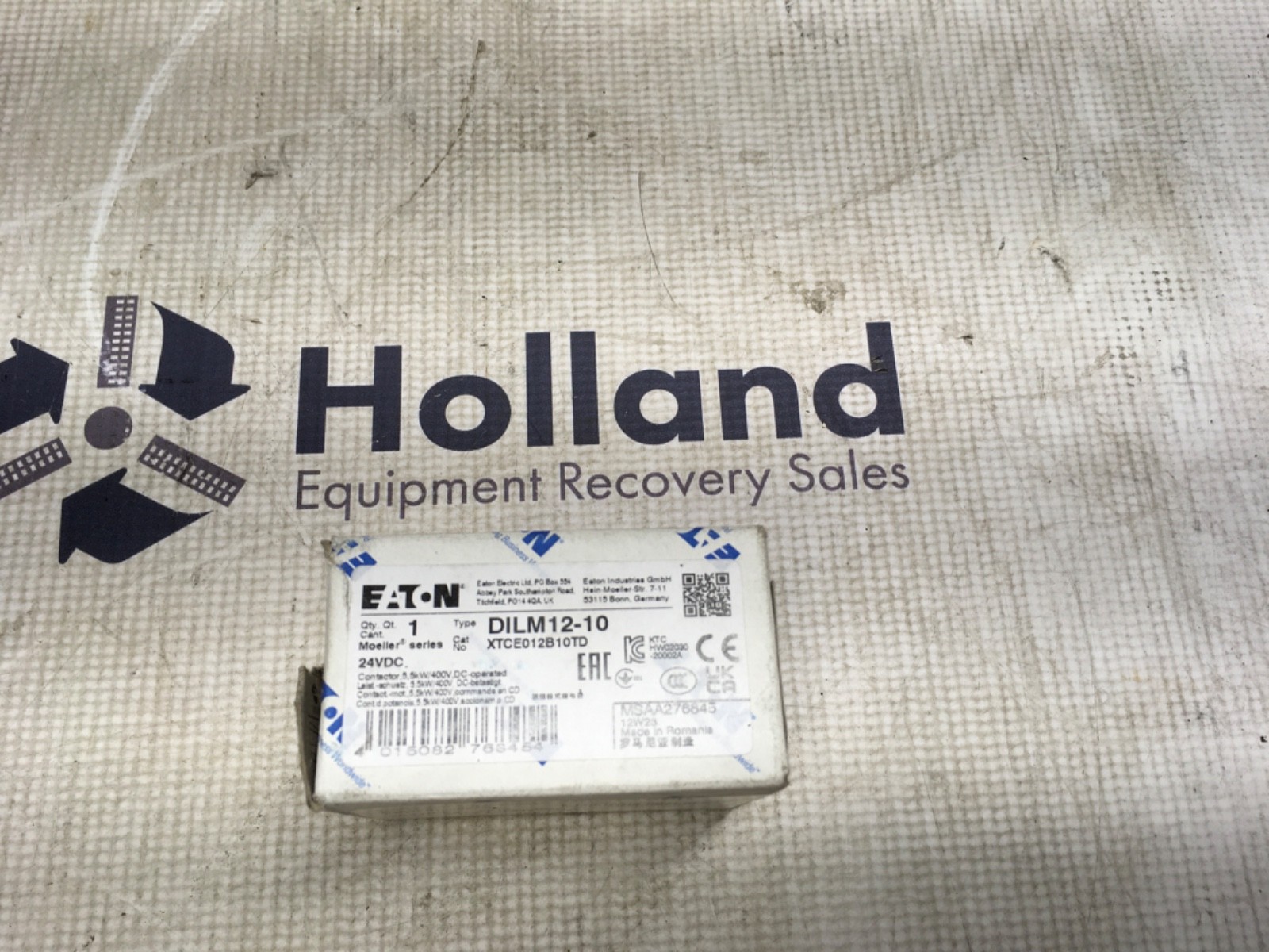 Eaton contactor, DILM12-10, 24vdc, XTCE012B10TD, NOS, KP-1298