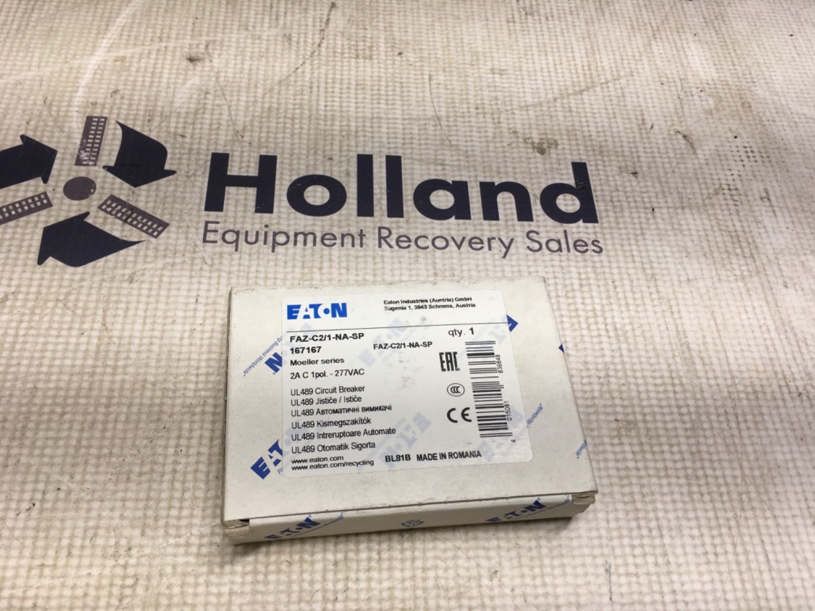 Eaton miniature circuit breaker, FAZ-C2/1-NA-SP, 167167, NOS, KP-1313