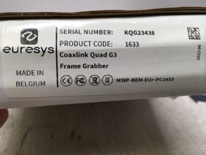 Euresys coaxlink quad G3 frame grabber, 1633, MSIP-REM-EUr-PC1633, NOS, LG-4063