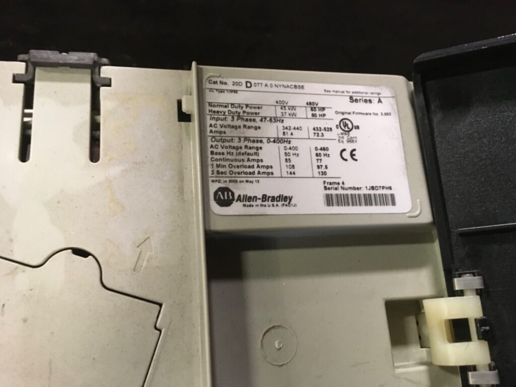 Allen Bradley PowerFlex 700S, 20D D 077 A 0 NYNACASE, ADI-1209 - Image 5