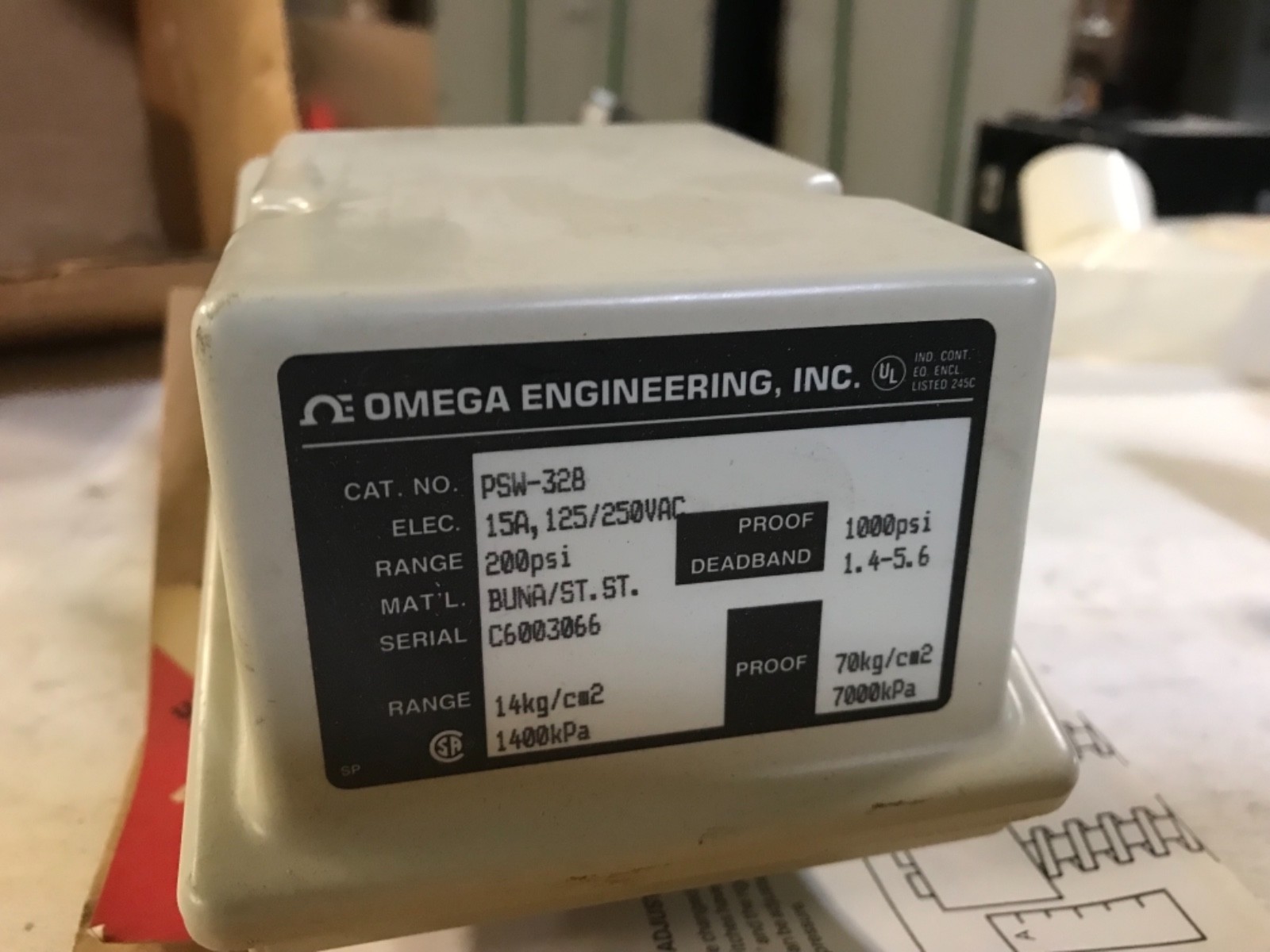 OMEGA ENGINEERING INC, PSW-328, 15A, 125/250VAC, NOS, PS-441 - Image 4