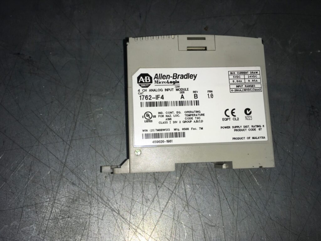 Allen Bradley #1762-IF4, Ser-A, Rev-B, Frn 1 - Image 2