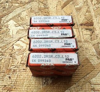 4-FAG-Bearings, Cat# 6202.2RSR.C3.L12, NOS, (BDR-302)