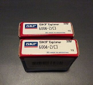 2-SKF bearings #6004-Z/C3, NOS, (DR-1878)