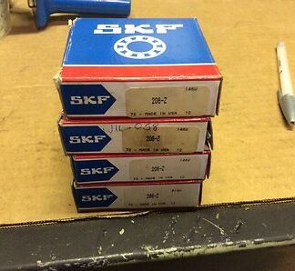 4-SKF bearings, model #206-Z, NOS, (DR-1647)