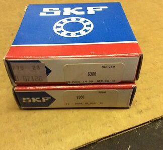 2-SKF bearings #6306, NOS, (DR-1648)