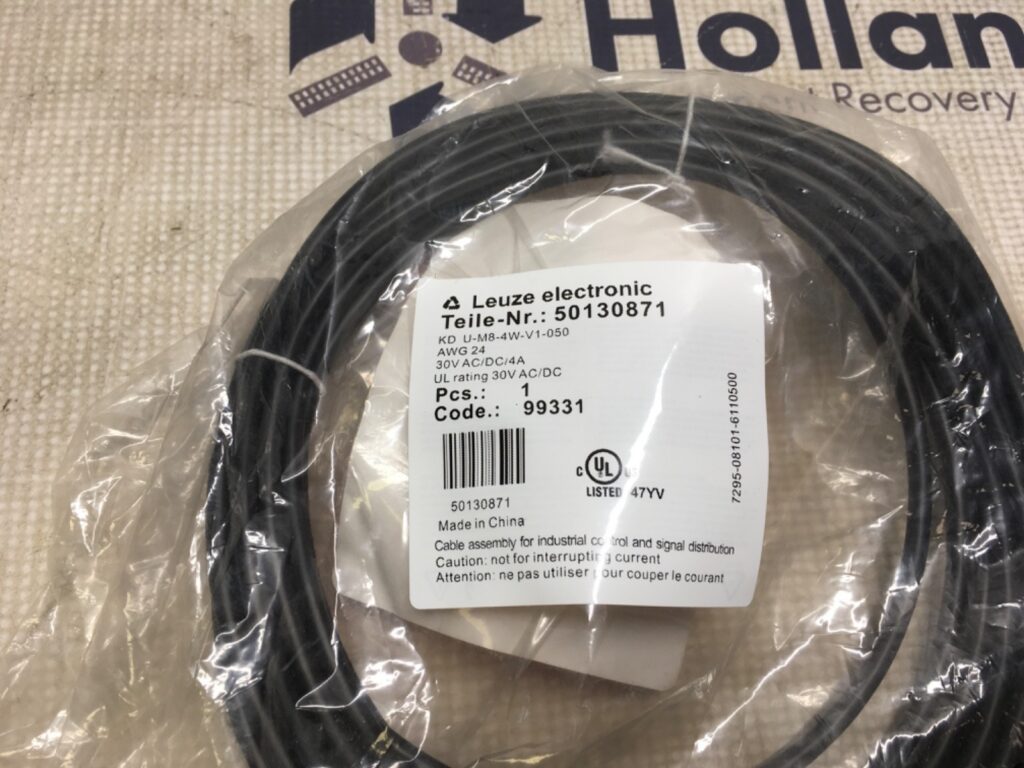 Leuze Electronic cable, KD U-M8-4W-V1-050, NOS, LG-4619 - Image 2