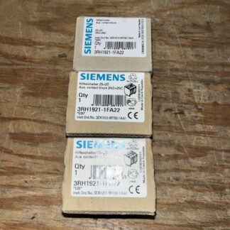 Lot Of 3-Siemens #3RH1921-1FA22, NOS, HEHI-2697