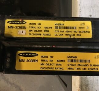 Set of Banner mini-screen light curtain, MSR3624, MSE3624, Pre-Owned, (PS-1032)