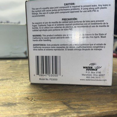 Water Source #PS3050, NOS, HEHI-2705 - Image 2